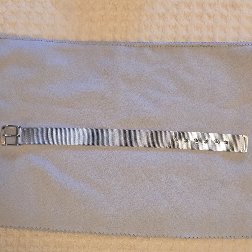 Stainless Steel Mesh Belt Buckle Bracelet - Picture 4 of 6